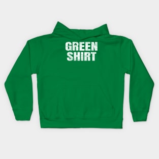 Green Shirt Wages Kids Hoodie